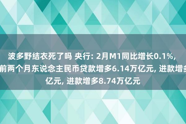 波多野结衣死了吗 央行: 2月M1同比增长0.1%， M2增长7%! 前两个月东说念主民币贷款增多6.14万亿元， 进款增多8.74万亿元