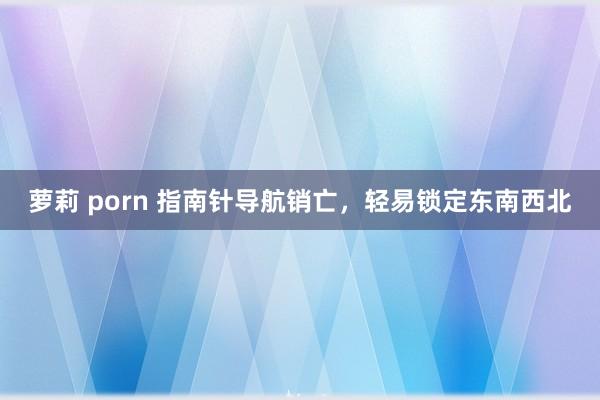 萝莉 porn 指南针导航销亡，轻易锁定东南西北