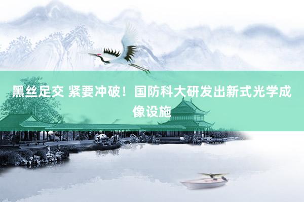 黑丝足交 紧要冲破！国防科大研发出新式光学成像设施